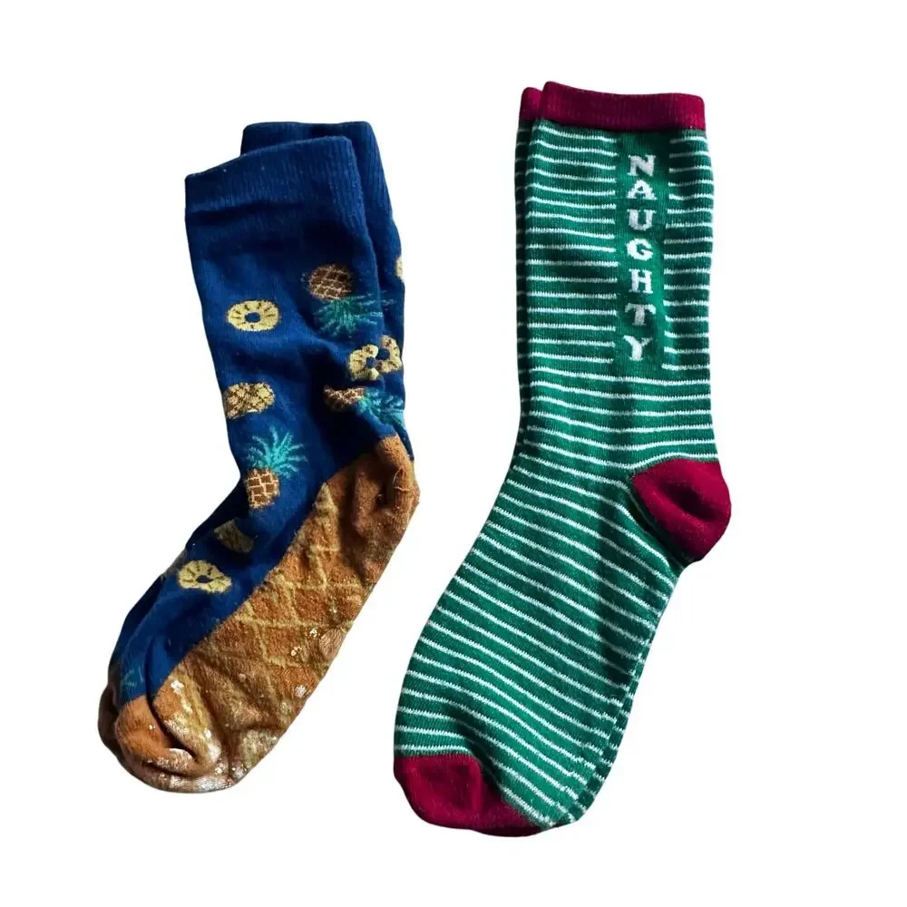 Youth Socks Bundle - Pineapple Print and Christmas Theme